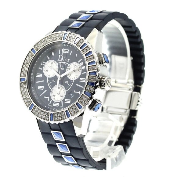 Dior crystal CD114311 diamond bezel chronograph Quartz Boy's Watch_879287 - Picture 1 of 7